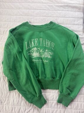 Old Navy Green Lake Tahoe Graphic Crewneck Sweatshirt